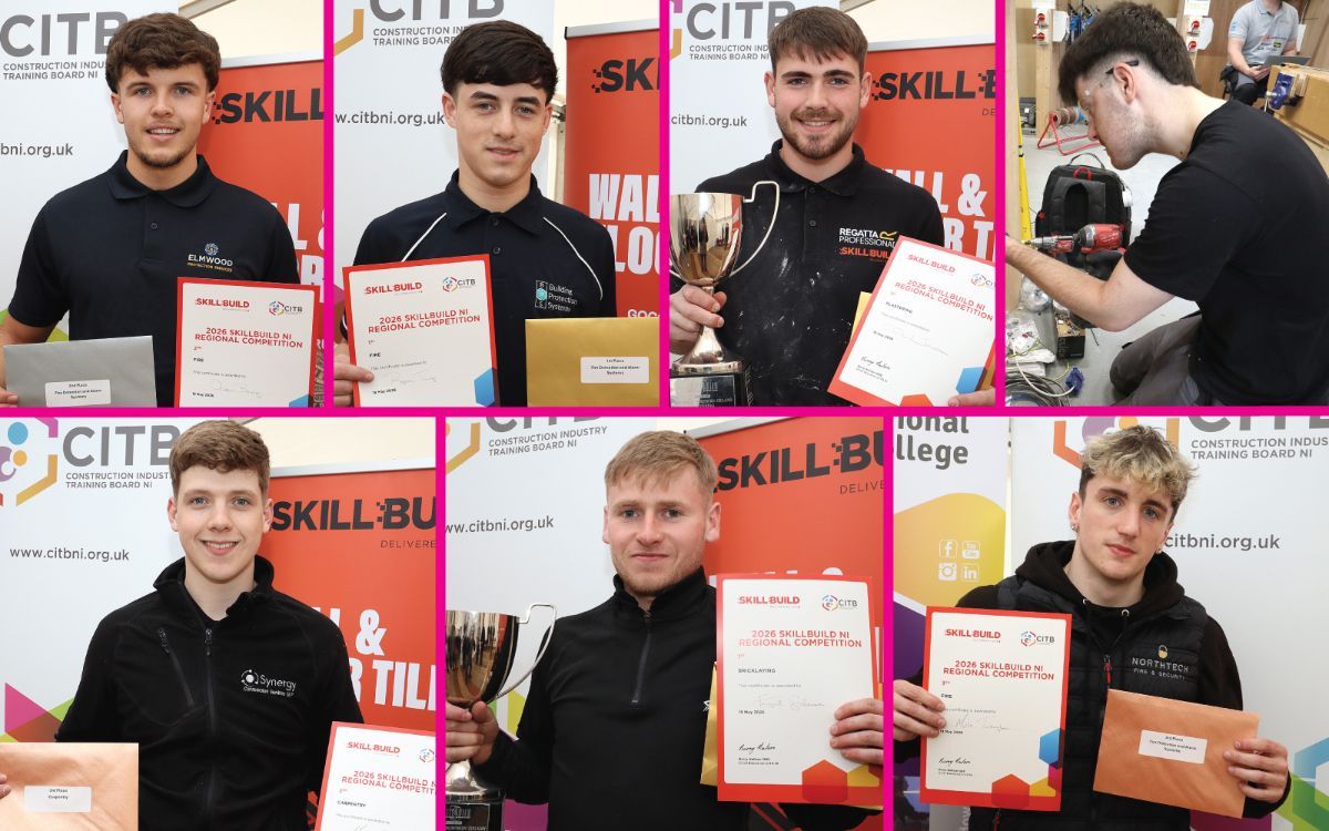 Picture of SERC students at the Skillbuild Regional Qualifier