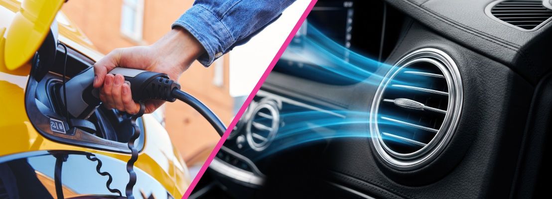 Image showing Ev vehicle charging and Air vent