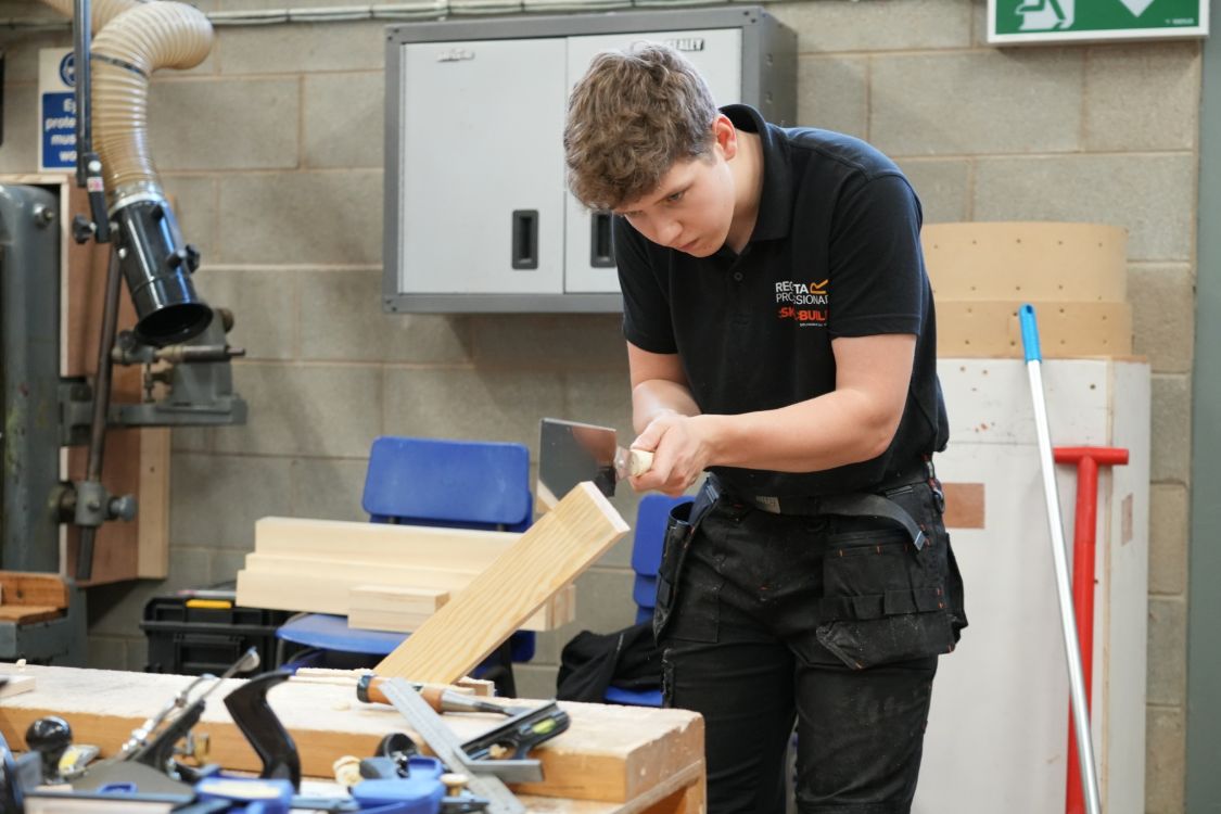 Apprentice Matthew Rutherford at work