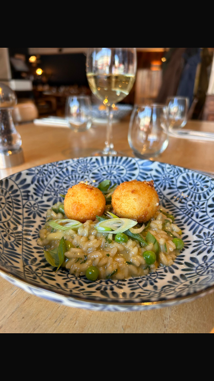 The risotto with goats cheese fritters which won Matthew his place in the final
