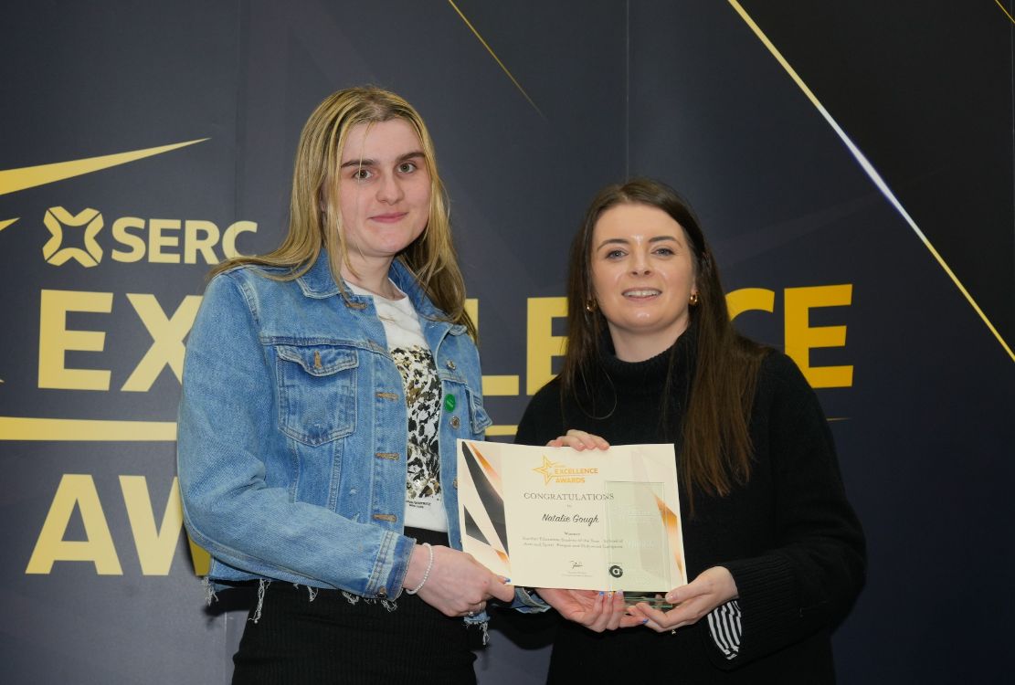 Natalie Gough FE Student of the Year with Louise McAteer, ASOS