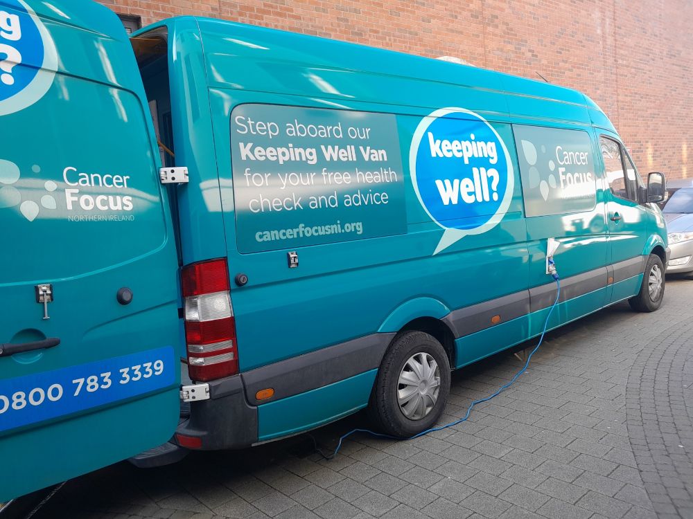 Cancer Focus NI health check bus visits SERC