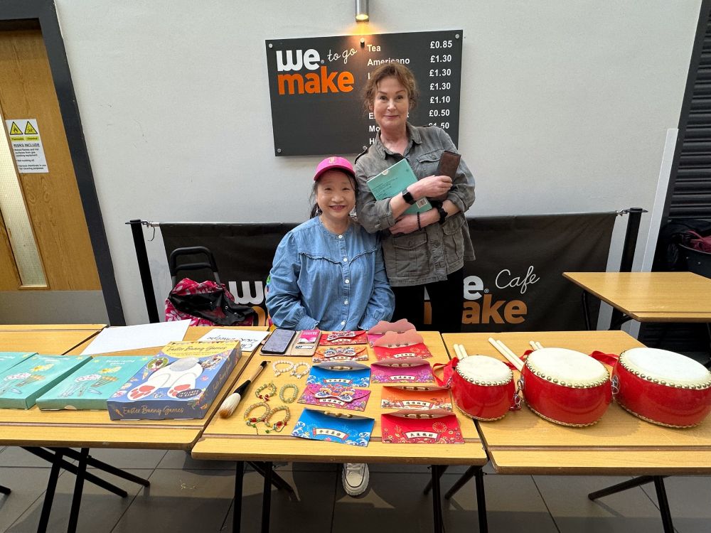 Level 3 Technical Diploma in Art and Design student Ivy Lui, SERC Associate Lecturer in Art and Design Mary Doran.