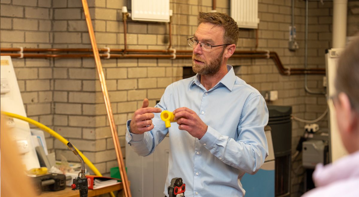 Picture of DfE Energy Group members at SERC  Professional Skills Centre