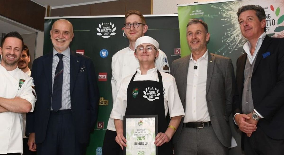 Picture of Matthew receiving his award