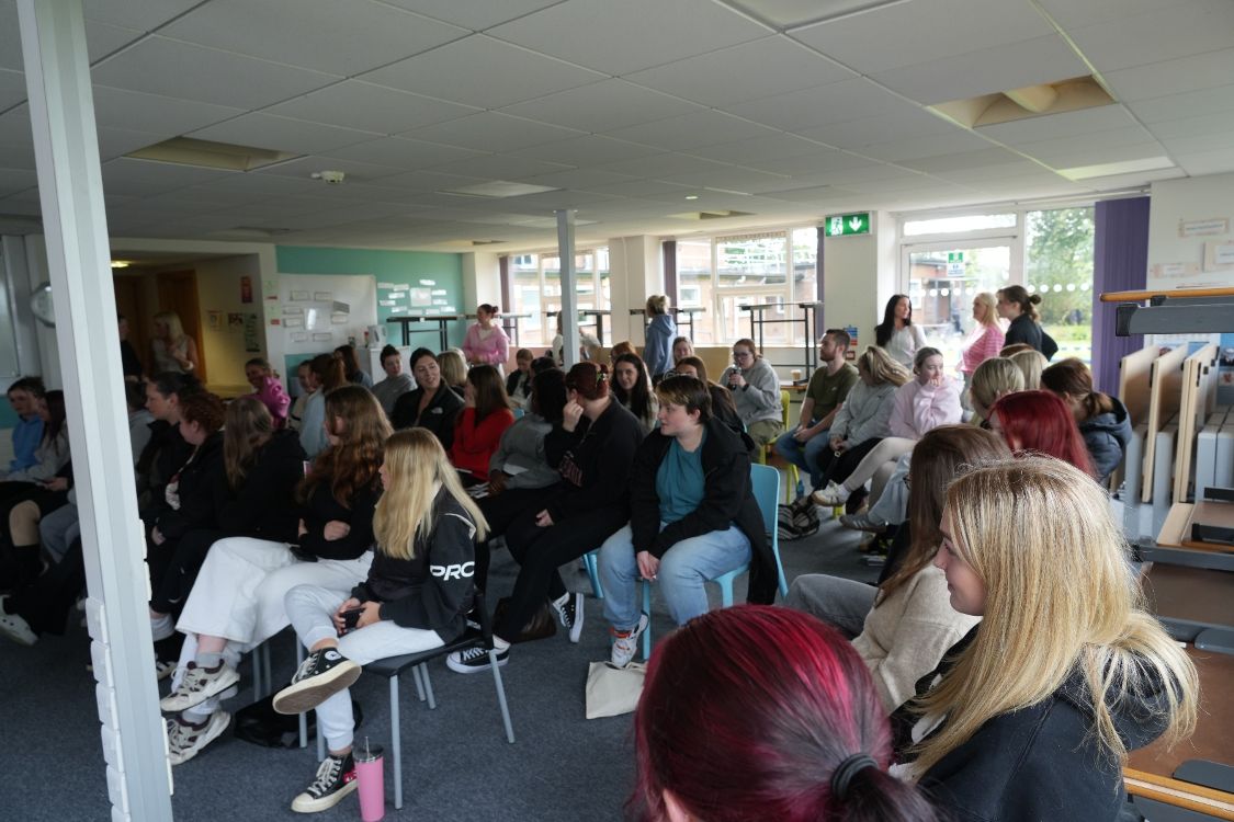 Students at the information talks