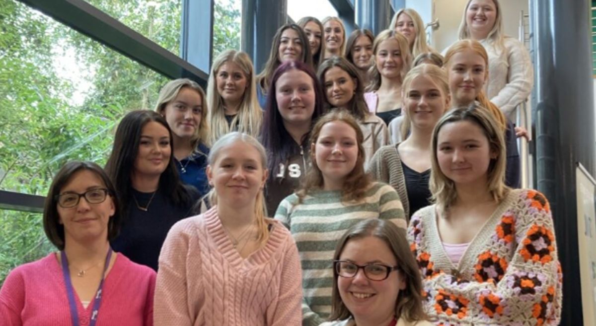 Picture of Early Years students with teachers and presentation giver