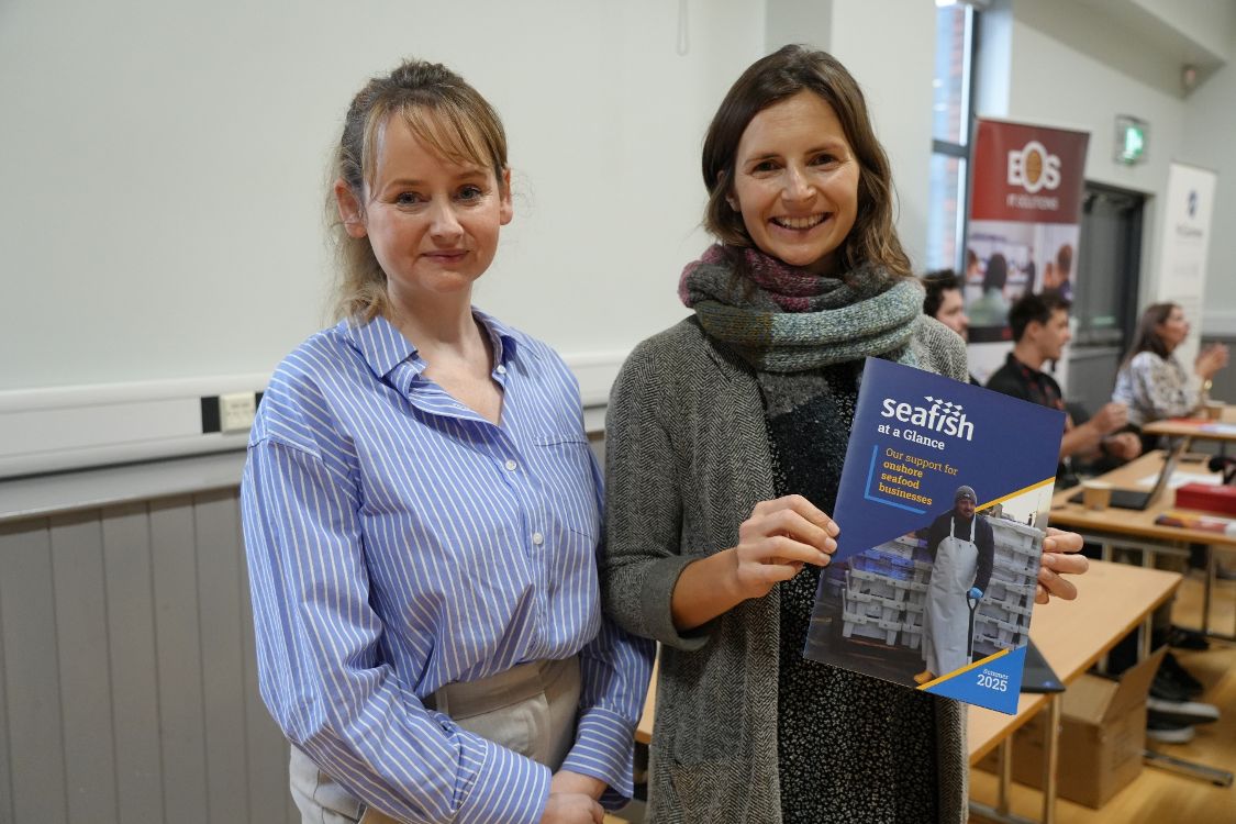 Jen Cleary, Invest NI with Sally Chamberlain, Seafish.