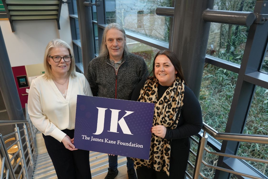 (Centre) Gerard Gallagher (52, Belfast), who is completing the Ulster University Foundation Degree in Mechatronic Engineering at SERC’s Lisburn Campus, has been awarded a James Kane Foundation Scholarship to help support his studies, with (L-R) SERC’s Dr Susan Gillen, Curriculum Manager - Applied Science & Animal Management and Emma Finney, Head of Business, Innovation and Partnerships and Chair of the Interview Panel.