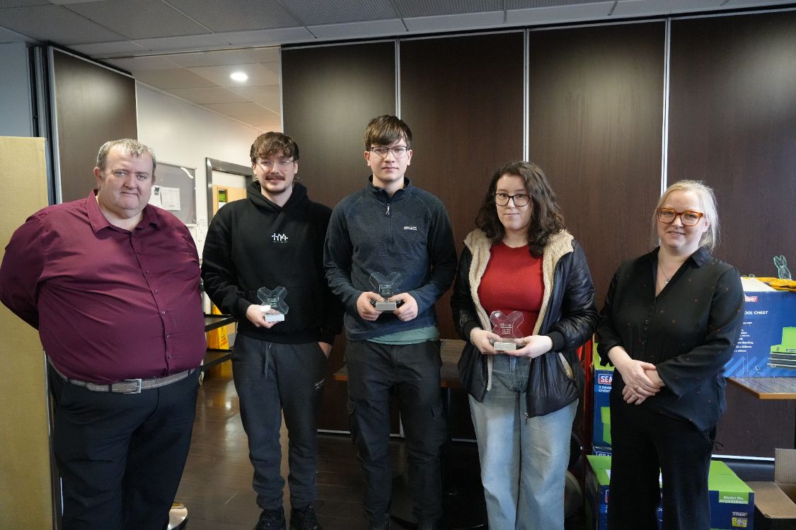 Ivan Kelly, Nathanael Davidson, Aaron Cooke, Shannon Hancock and Aine McGreeghan