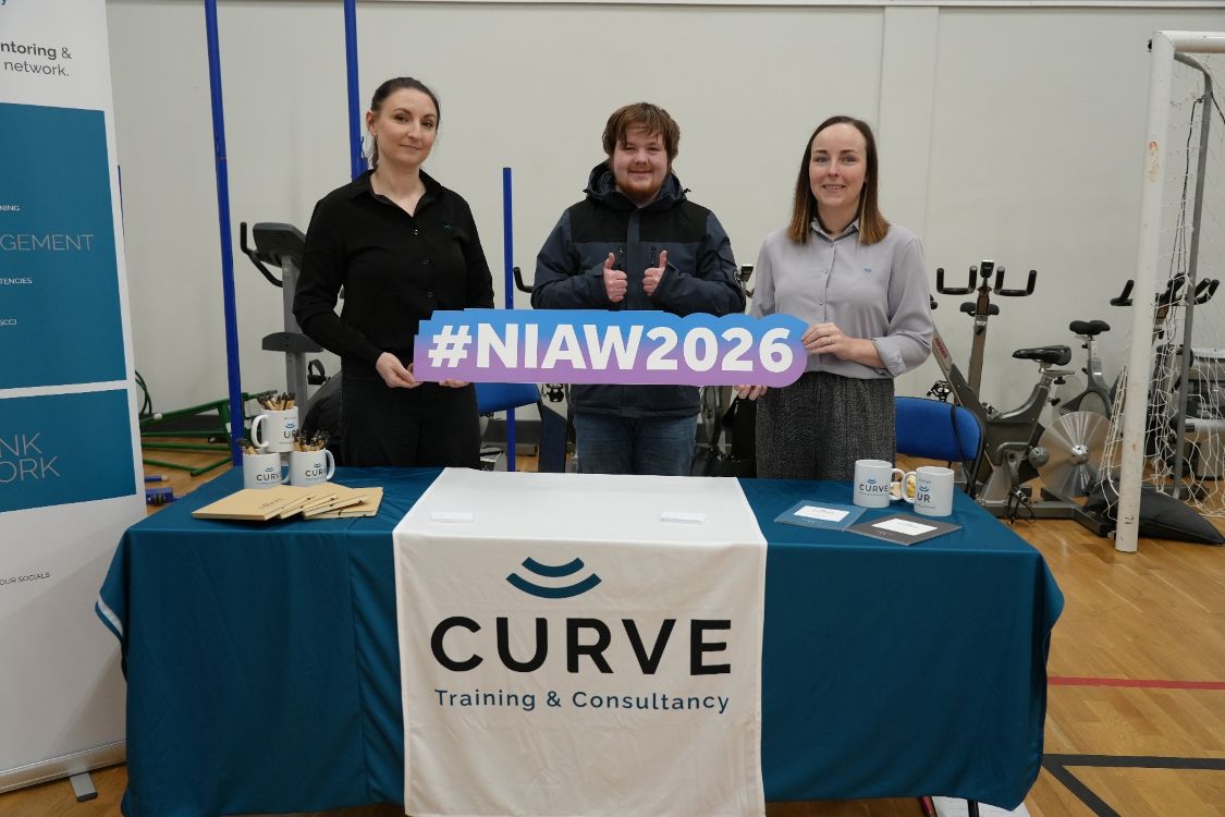 Picture of local employer with serc students 