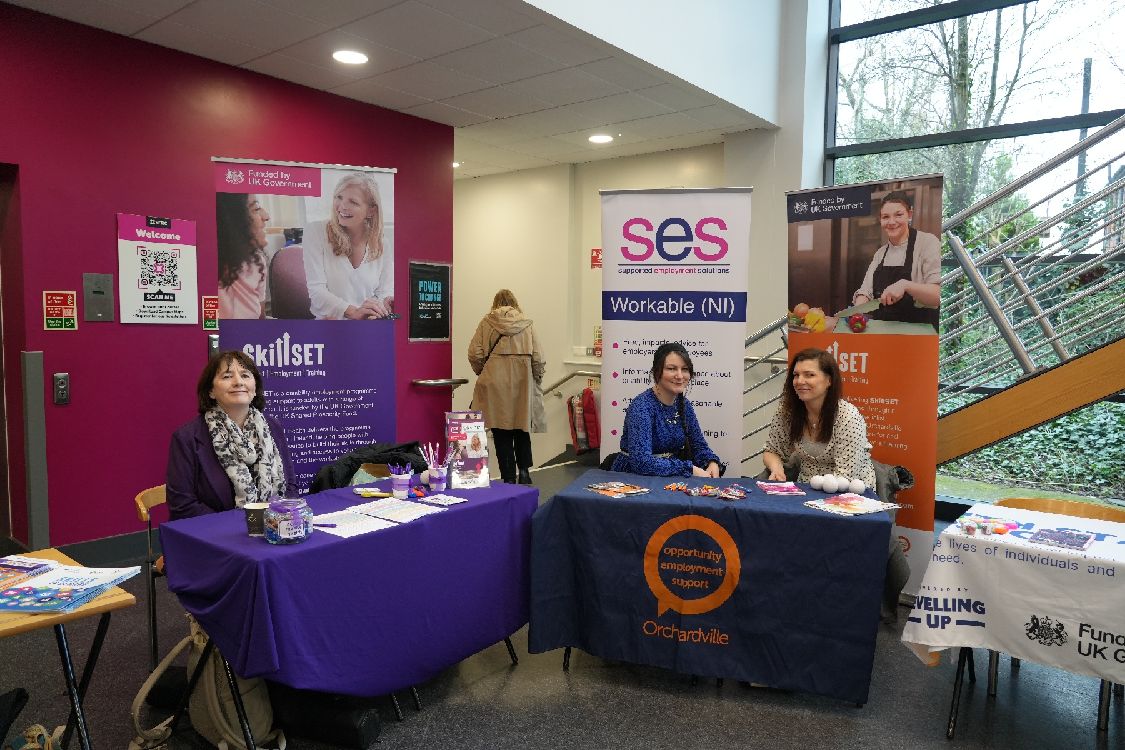 Maria Daly, Action Mental Health with Tara Alsopp and Roisin Canavan, Orchardville.