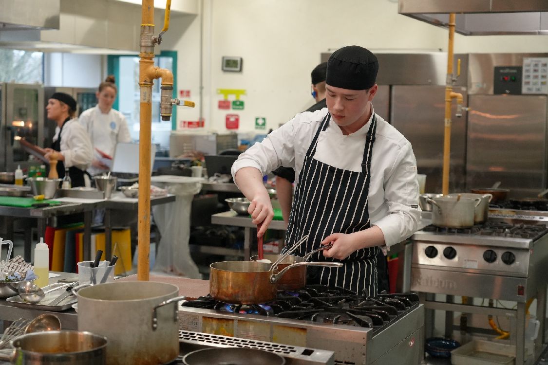 Picture of a student cooking