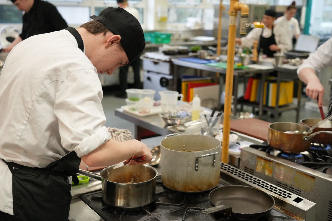 Picture of a student cookiing