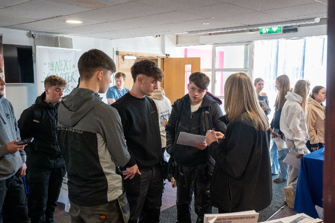 Students at Ards Careers Fair