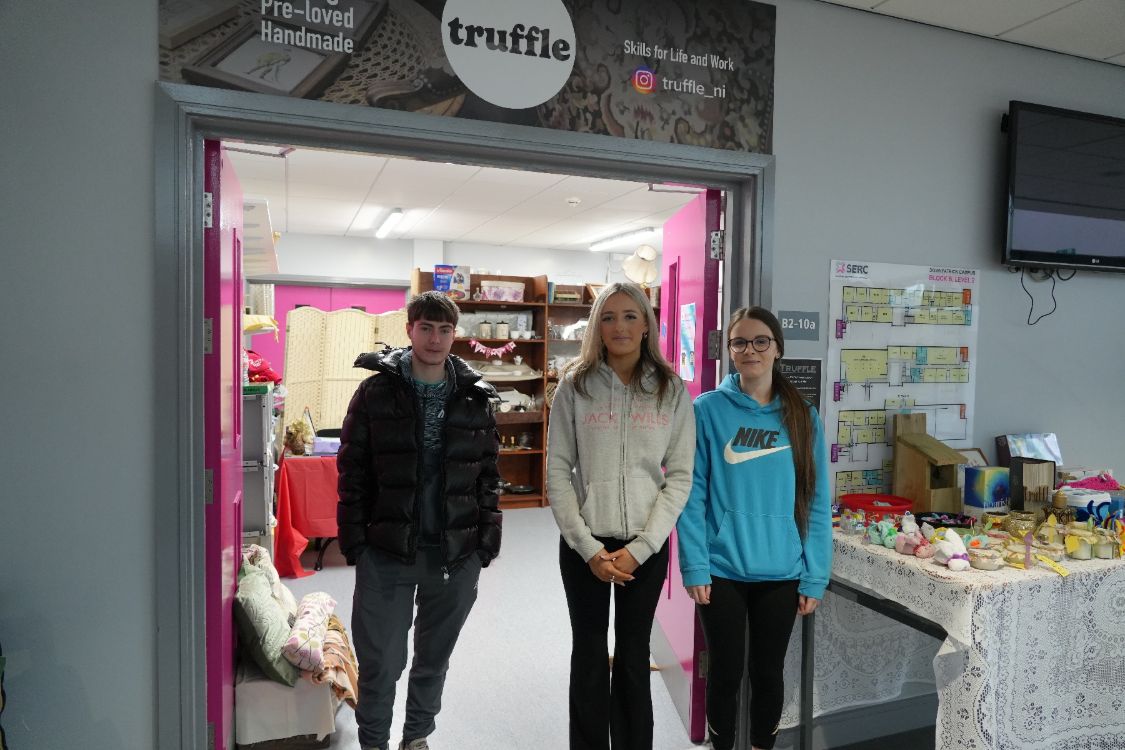 Caomhan Wright, Maddy O'Connor and Chloe Baker at Truffle