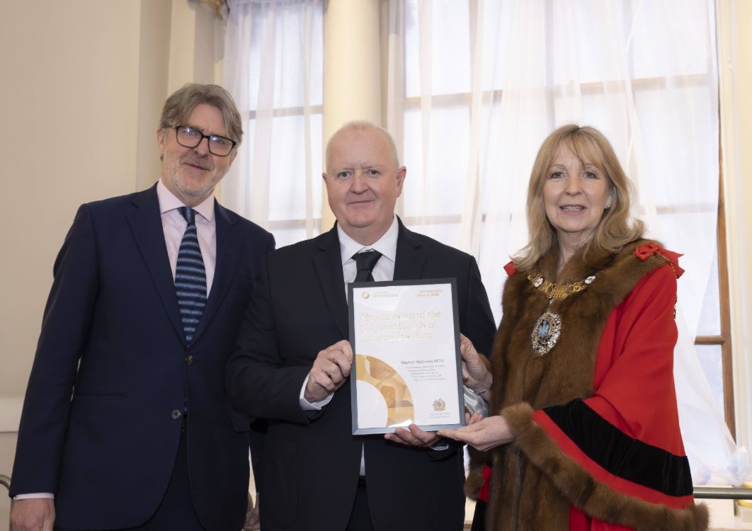 Mike Adamson MBE, Stephen McGreevy and Dame Susan Langley DBE