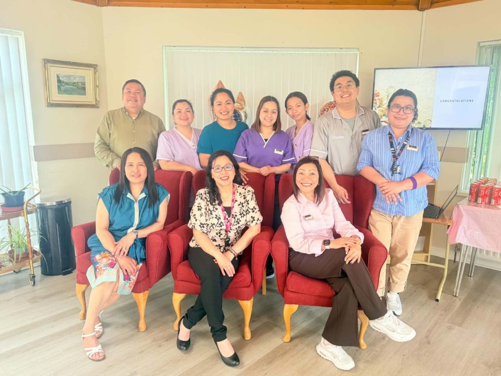 Work based apprentices and staff at Lisadian House