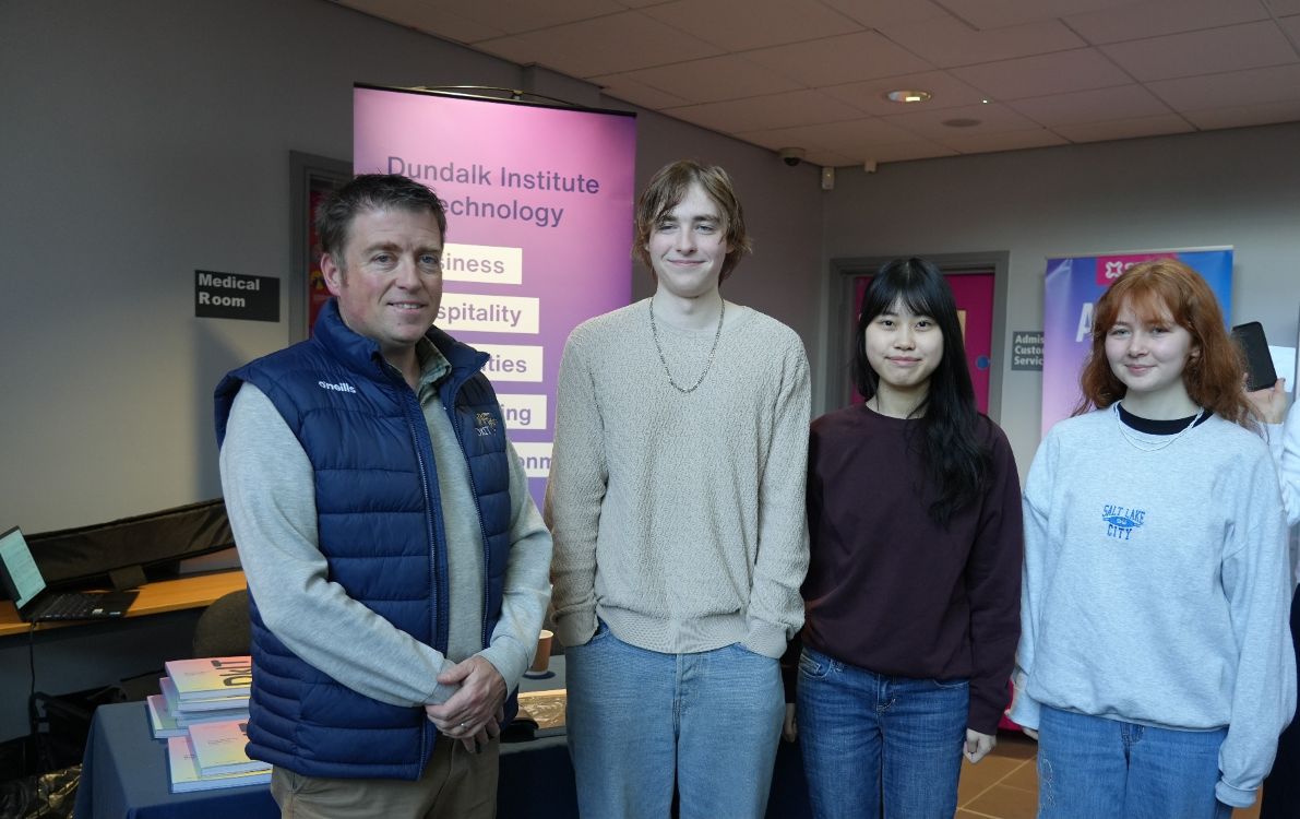 Diarmuid Cathill, Dundalk Institute with Joshua McCann, Eunice Ip  and Martha Burtney, all Level 3 Applied Science.