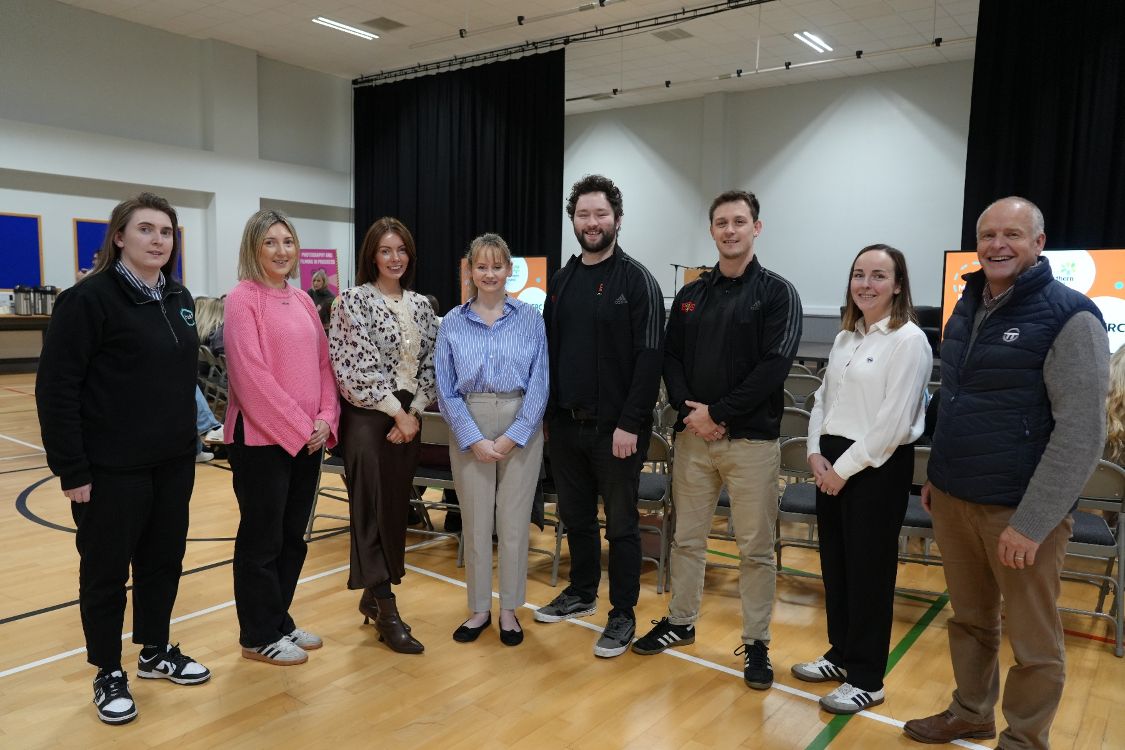 Exhibitors included, Niamh Brennan, Irwin M & E; Sinead Morgan, Finnebrogue; Niamh Matthews, McGuinness Mechanical Engineering; Jen Cleary, Invest NI; Caelan Tyler and Christ Stevenson, EOS IT; Kathleen Faloon and Andrew Irwin, On Track Technicians.