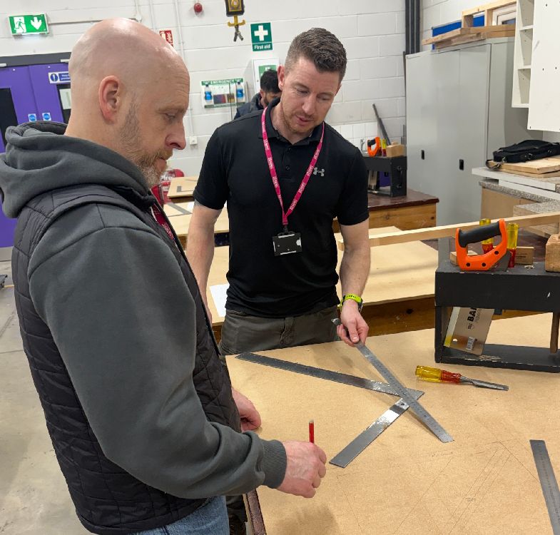 Carpentry staff in workshop