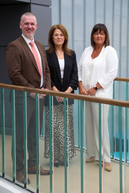 Gary Ritchie, Janis Scallon and Tanya Heslip gather at SERC Bangor Campus to launch the new prospectus.