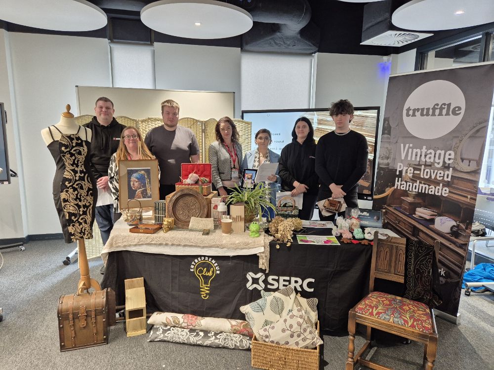 The Truffle team displaying their wares at the intercollege PBL competition