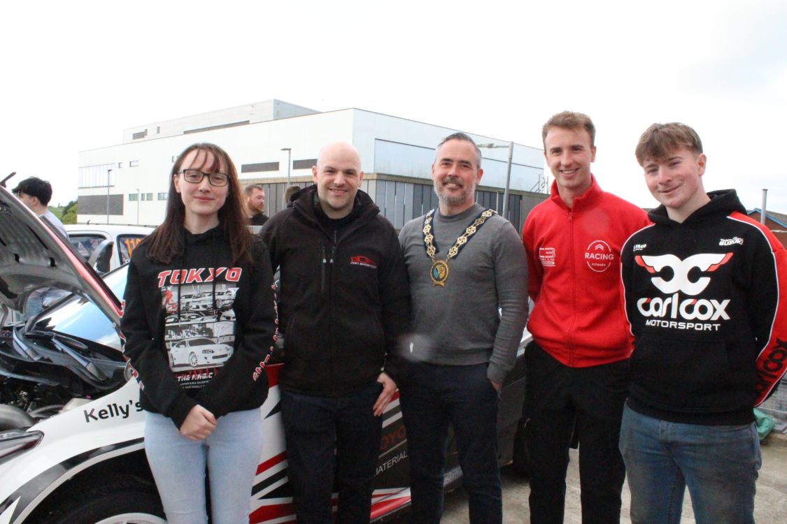 SERC student with Chair of the Newry Mourne and Down DC and rally champion William Creighton