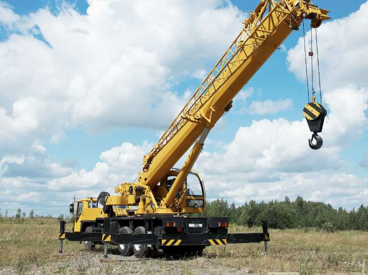 A yellow crane