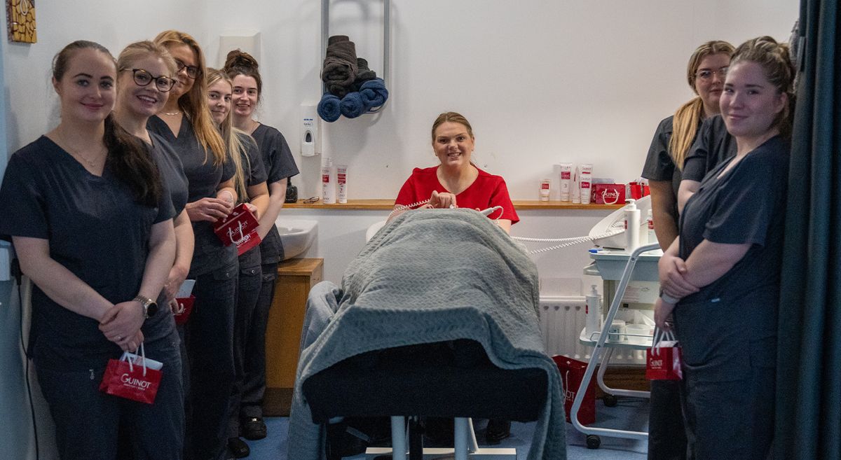 SERC Student with Guinot Representative