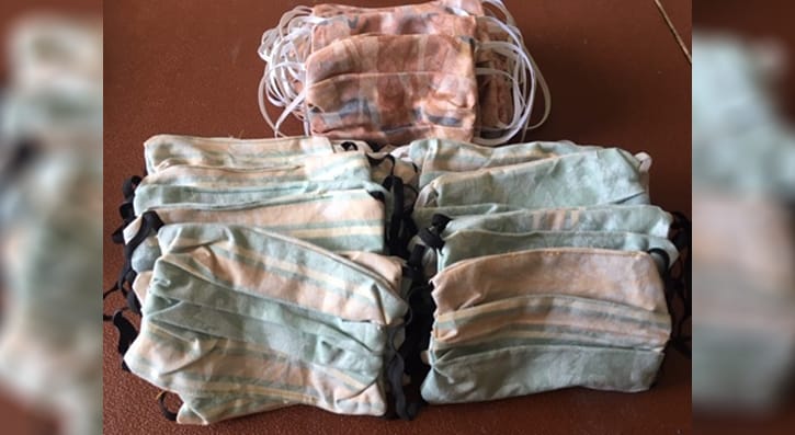 Another batch of masks made courtesy of SERC staff members Wendy Greenhill, General Study Support Worker, and Elaine McKeown, International Development Manager.