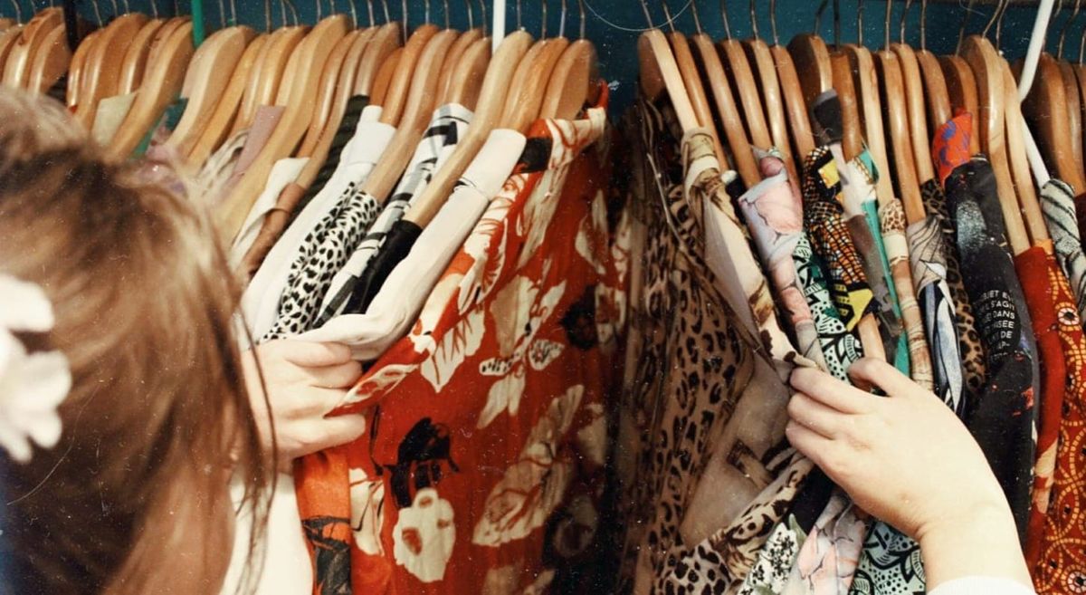 Person looking through clothes