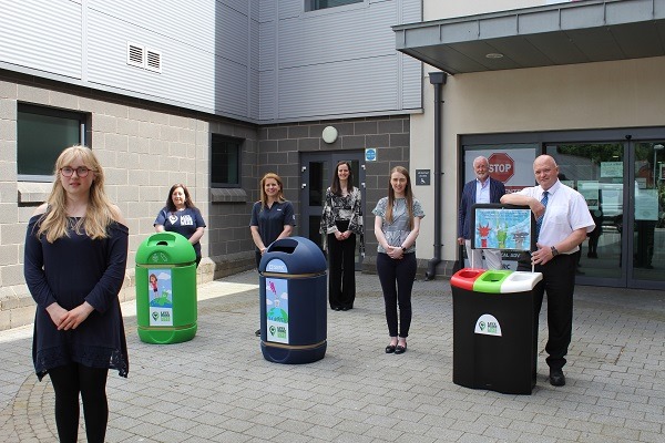 Photograph of SERC Eco Committee members standing outside on campus