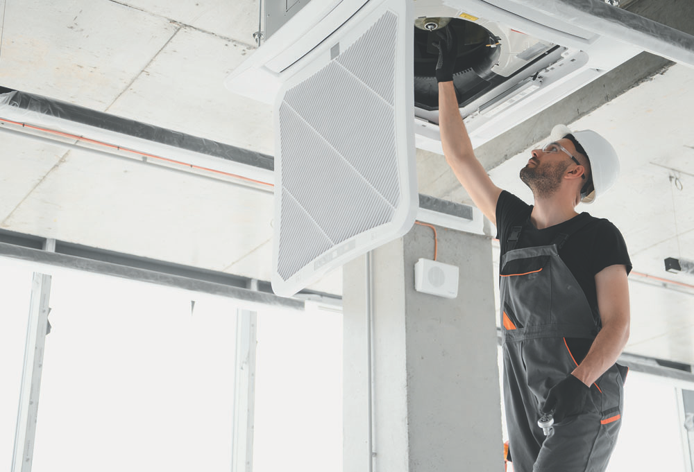 Photo of a Refrigeration & Air Conditioning student