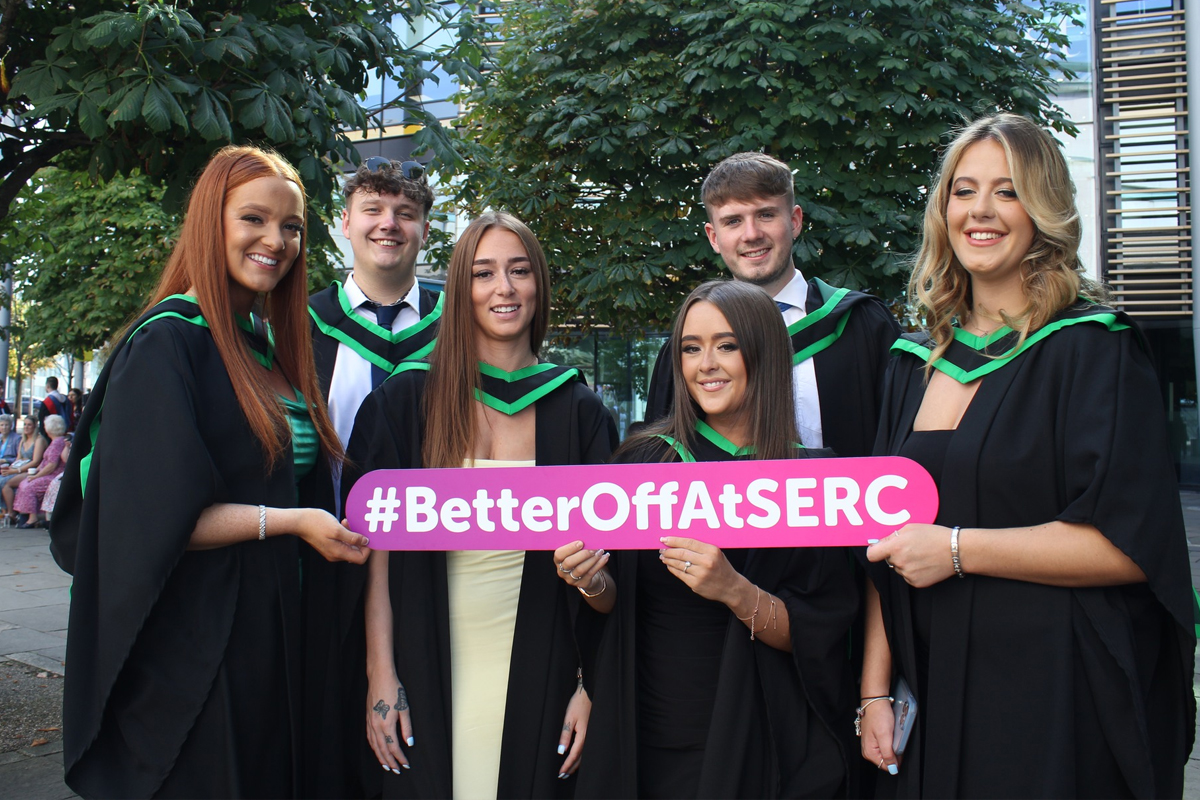 Image of a small class at graduation