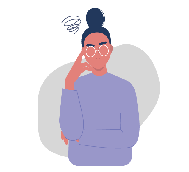 Graphic of a person thinking